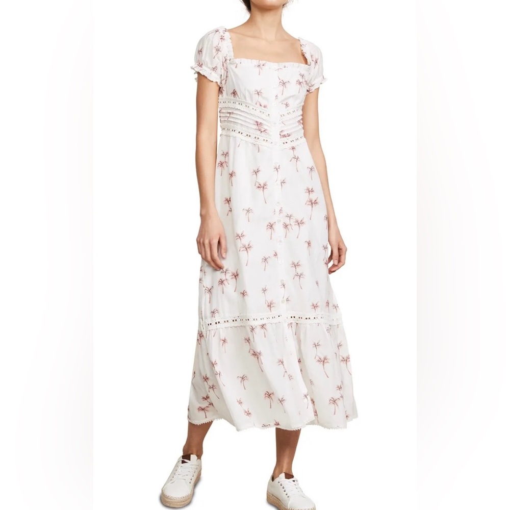 Rahi lace palm print staycation dress size small